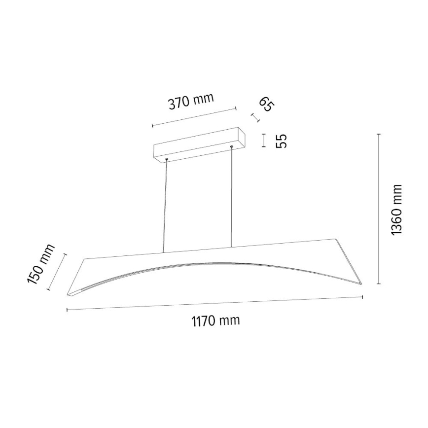 Candelabro suspenso LED com regulação ZIAD LED/14W/230V carvalho – FSC certificado