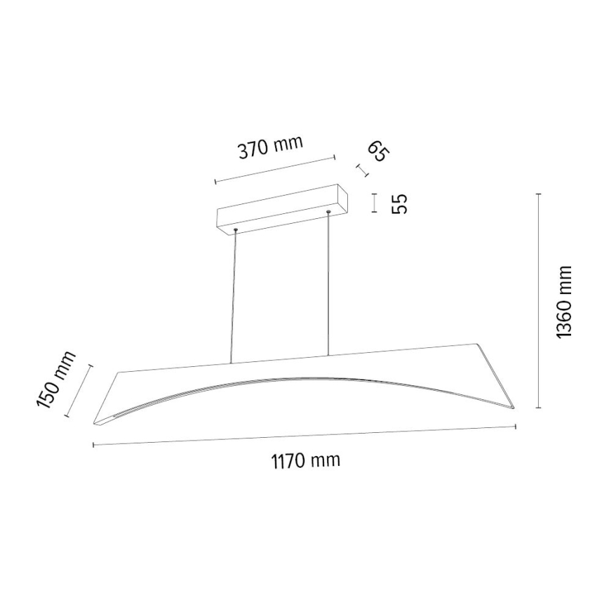 Candelabro suspenso LED com regulação ZIAD LED/14W/230V carvalho – FSC certificado