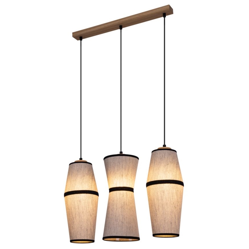Candelabro suspenso AMIGO 3xE27/25W/230V carvalho – FSC certificado
