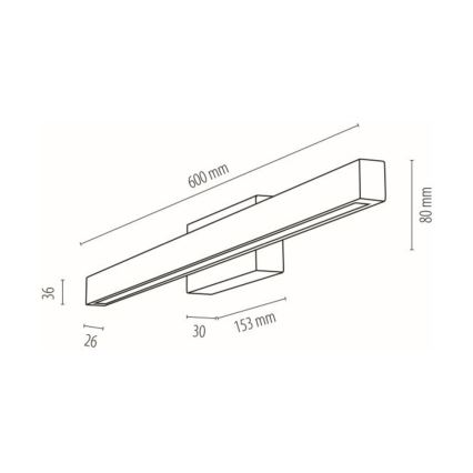 Iluminação de parede de casa de banho LED AQUAVIVA LED/9W/230V 60 cm IP44 carvalho – FSC certificado