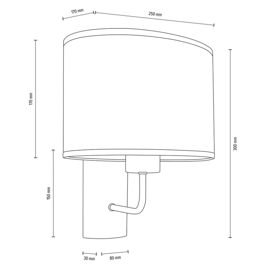 Candeeiro de parede MERCEDES 1xE27/25W/230V creme/carvalho – FSC certificado