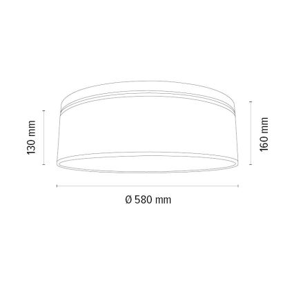 Iluminação de teto BENITA 4xE27/25W/230V diâmetro 58 cm creme/carvalho – FSC certificado