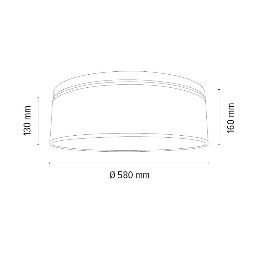Iluminação de teto BENITA 4xE27/25W/230V diâmetro 58 cm creme/carvalho – FSC certificado