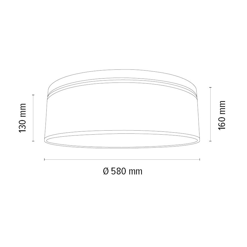 Iluminação de teto BENITA 4xE27/25W/230V diâmetro 58 cm castanho/carvalho – FSC certificado