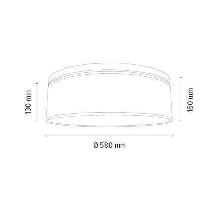 Iluminação de teto BENITA 4xE27/25W/230V diâmetro 58 cm branco/carvalho – FSC certificado