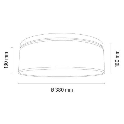 Iluminação de teto BOHO 2xE27/25W/230V diâmetro 38 cm carvalho – FSC certificado