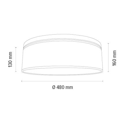 Iluminação de teto BOHO 3xE27/25W/230V diâmetro 48 cm carvalho – FSC certificado