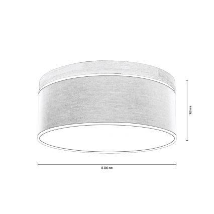 Iluminação de teto BOHO 2xE27/25W/230V diâmetro 38 cm carvalho – FSC certificado
