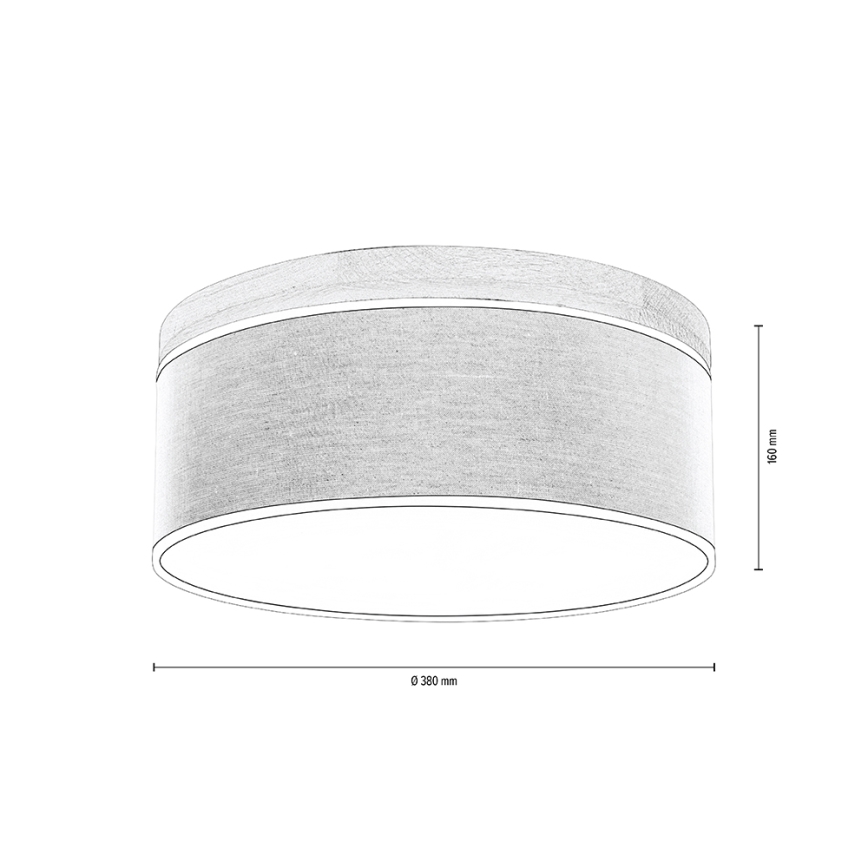 Iluminação de teto BOHO 2xE27/25W/230V diâmetro 38 cm carvalho – FSC certificado