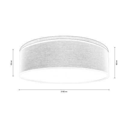 Iluminação de teto BOHO 3xE27/25W/230V diâmetro 48 cm carvalho – FSC certificado