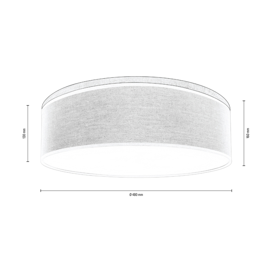 Iluminação de teto BOHO 3xE27/25W/230V diâmetro 48 cm carvalho – FSC certificado