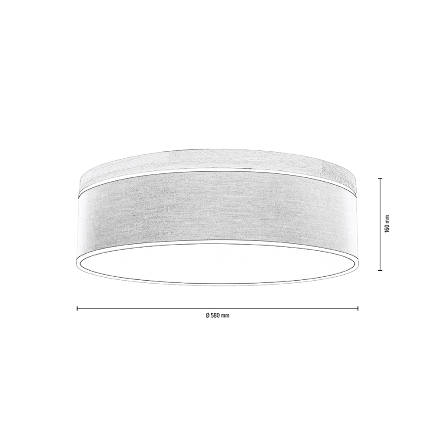Iluminação de teto BOHO 4xE27/25W/230V diâmetro 58 cm carvalho – FSC certificado