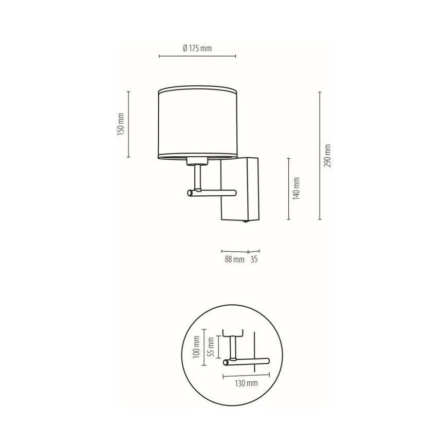 Candeeiro de parede BOHO 1xE27/25W/230V carvalho – FSC certificado