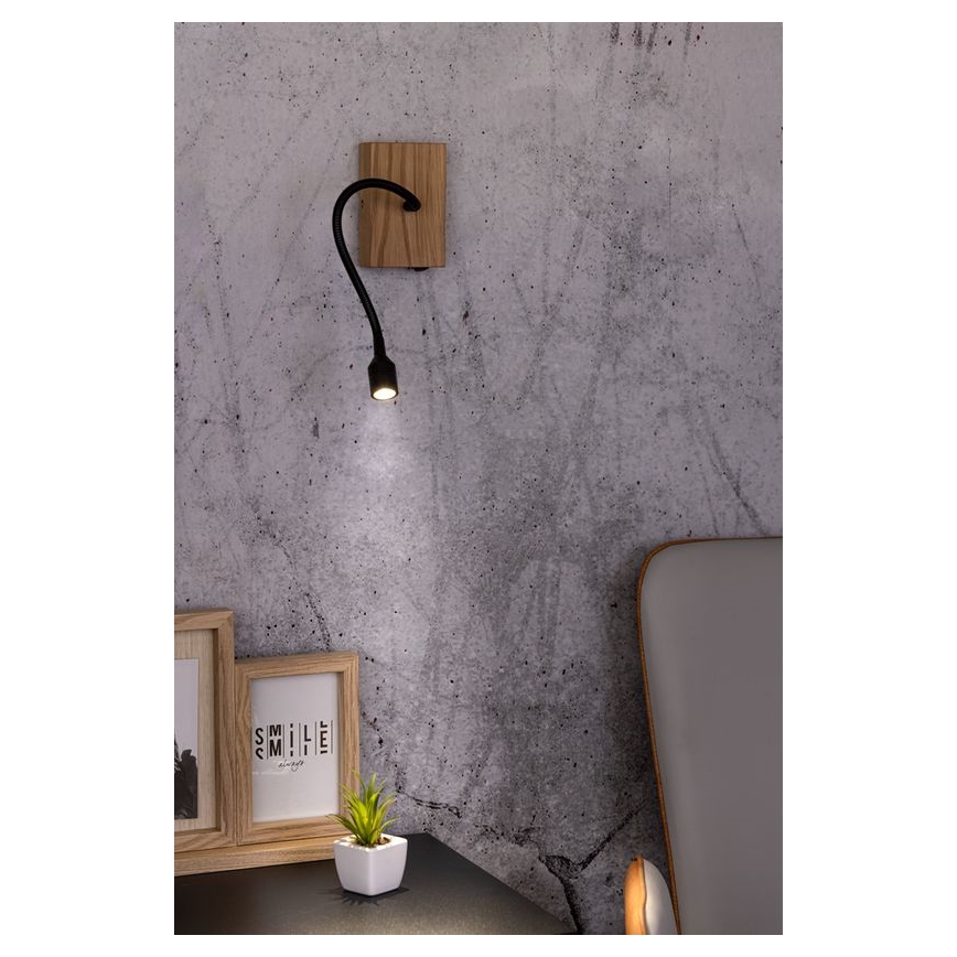 Iluminação de parede LECTOR LED/2,5W/230V carvalho – FSC certificado