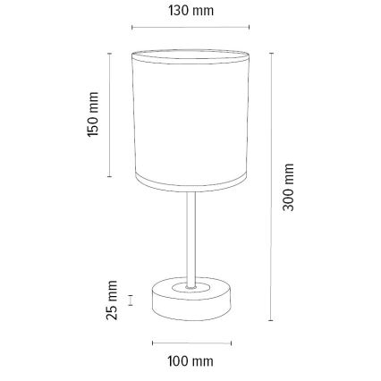 Candeeiro de mesa BENITA 1xE27/60W/230V 30 cm castanho/carvalho – FSC certificado