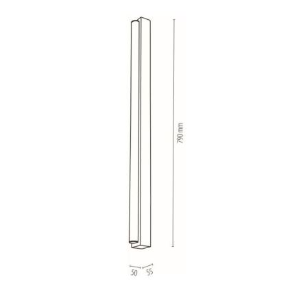 Iluminação de espelho para casa de banho LED AQUAVIVA LED/12W/230 79 cm IP44 carvalho – FSC certificado
