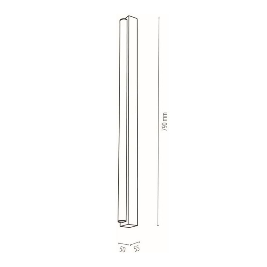 Iluminação de espelho para casa de banho LED AQUAVIVA LED/12W/230 79 cm IP44 carvalho – FSC certificado