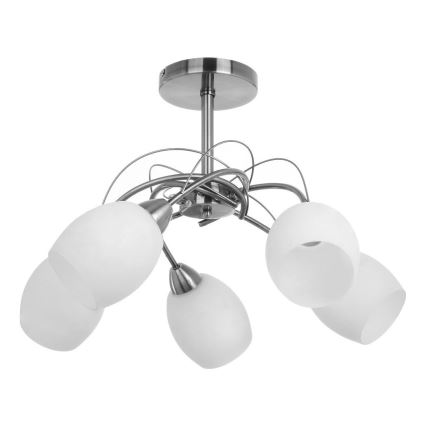 Abajur de substituição para lustre e candeeiro de parede PISA E27 diâmetro 12 cm branco