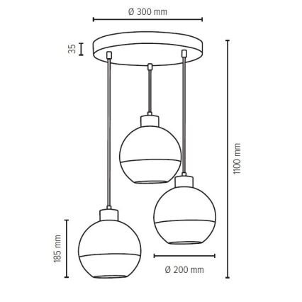 Vidro de substituição LINEA diâmetro 20 cm