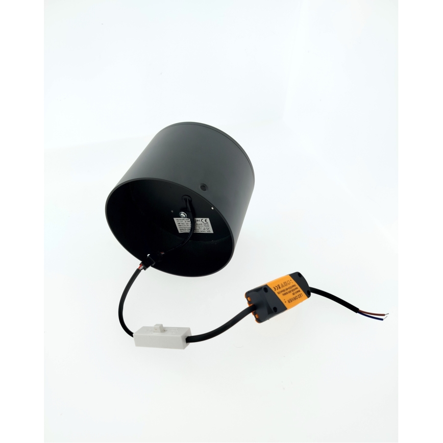 Spot LED 10W/230V 3000/4000/6400K Ø 12 cm preto