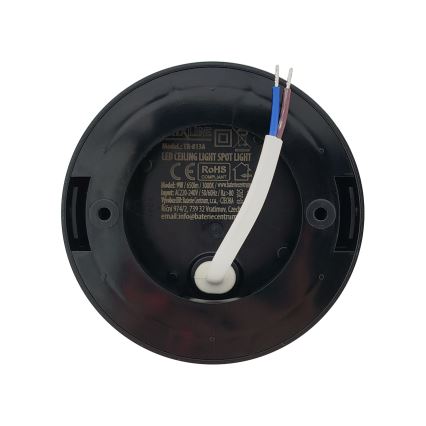 Spot LED/9W/230V, Ø 9 cm, preto