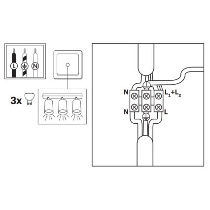 Spot de tecto para casa de banho LED RGBW regulável TURYN 3xGU10/6,5W/230V 2700-6500K Wi-Fi IP44 branco
