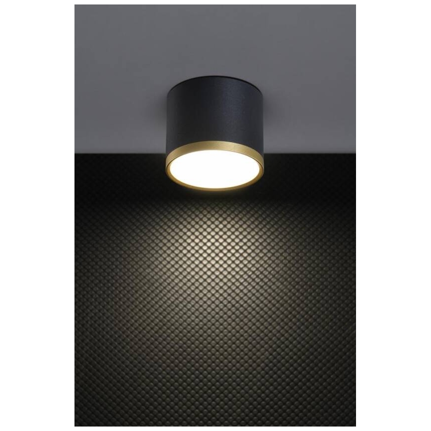Spot LED TUBA LED/9W/230V preto/dourado