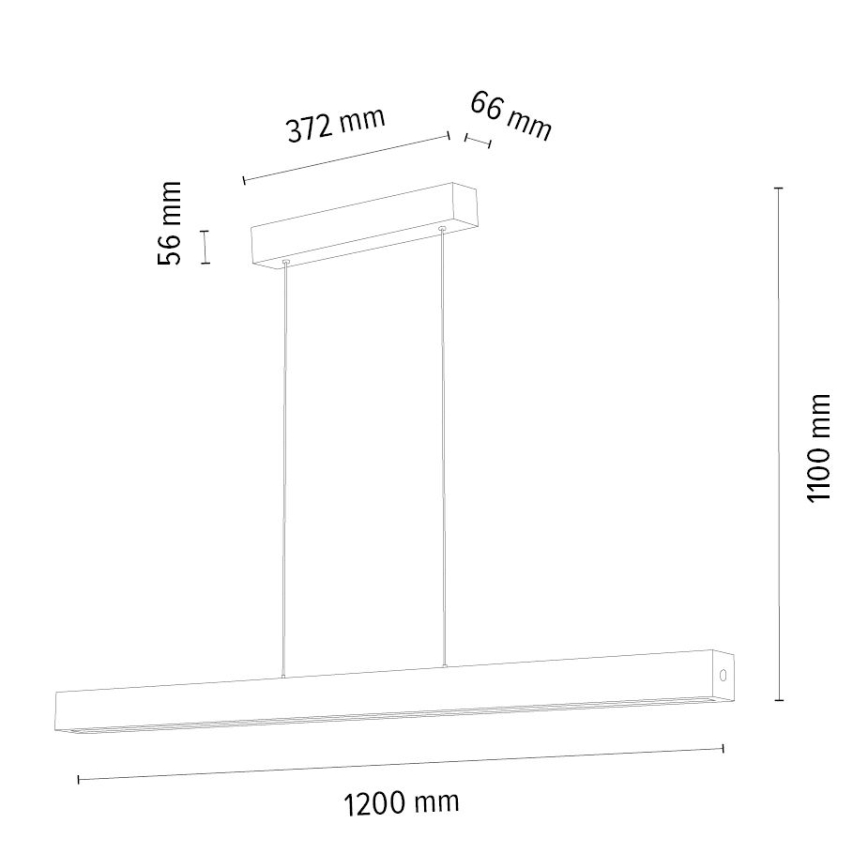 Candeeiro suspenso LED com regulação LEON 3xLED/18W/230V carvalho