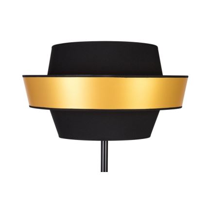 Candeeiro de chão PRETO GOLD 1xE27/60W/230V - certificado por FSC
