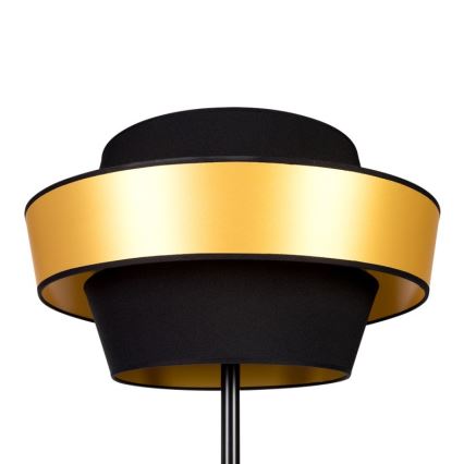 Candeeiro de chão PRETO GOLD 1xE27/60W/230V - certificado por FSC