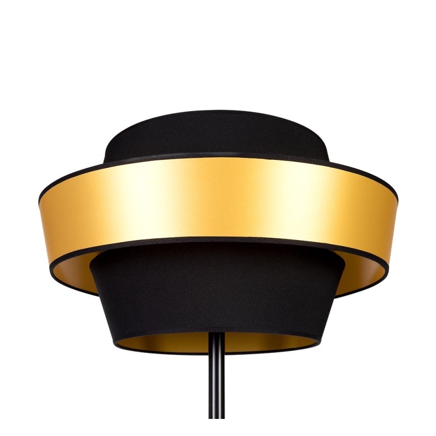 Candeeiro de chão PRETO GOLD 1xE27/60W/230V - certificado por FSC