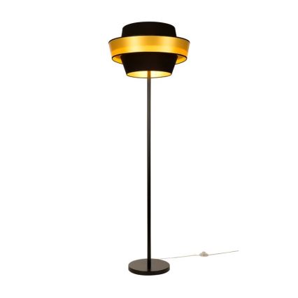 Lâmpada de pé PRETO GOLD 1xE27/60W/230V