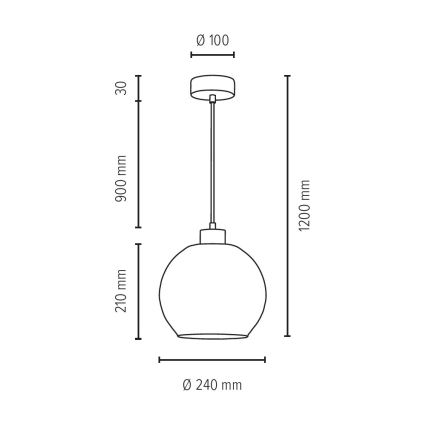Candelabro suspenso SVEA 1xE27/60W/230V bétula - certificado por FSC