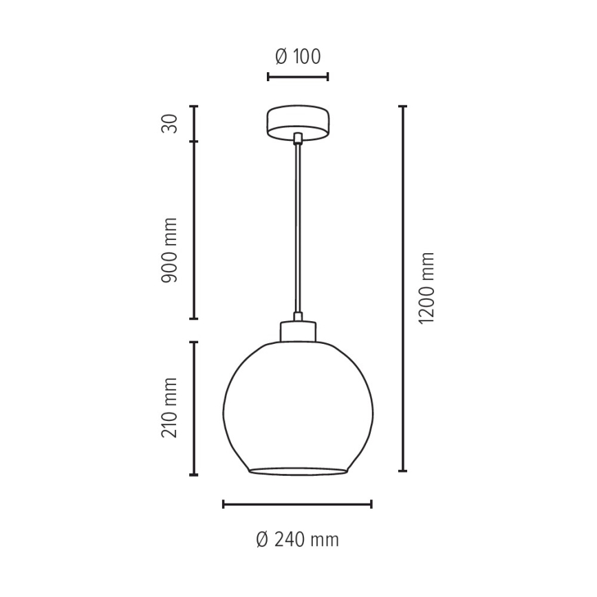 Candelabro suspenso SVEA 1xE27/60W/230V bétula - certificado por FSC