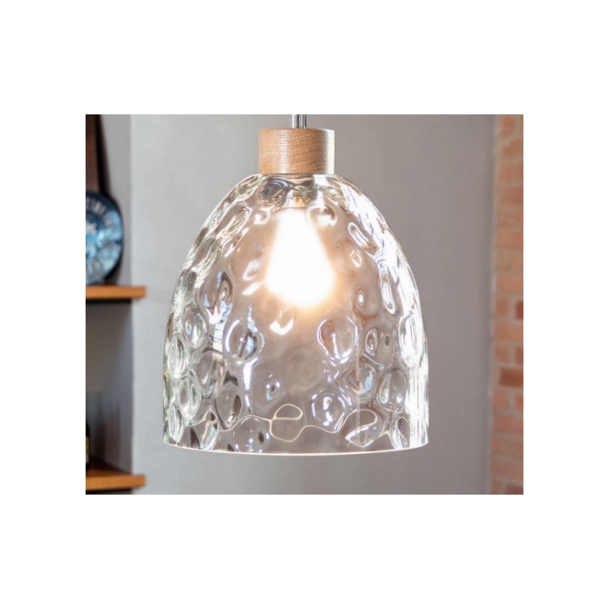 Candelabro suspenso ALESSANDRO 1xE27/60W/230V carvalho - certificado por FSC