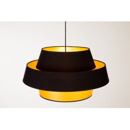 Candeeiro de teto suspenso PRETO GOLD 1xE27/60W/230V