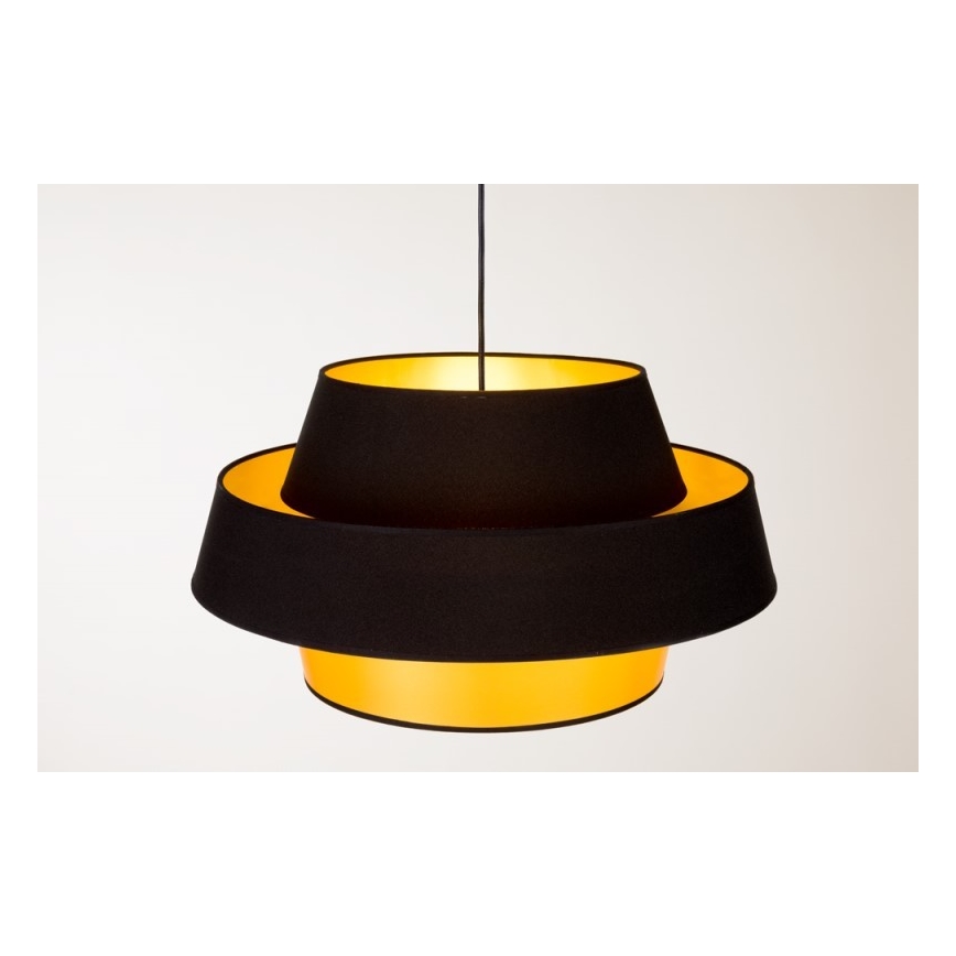 Candeeiro de teto suspenso PRETO GOLD 1xE27/60W/230V