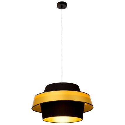 Candeeiro de teto suspenso PRETO GOLD 1xE27/60W/230V