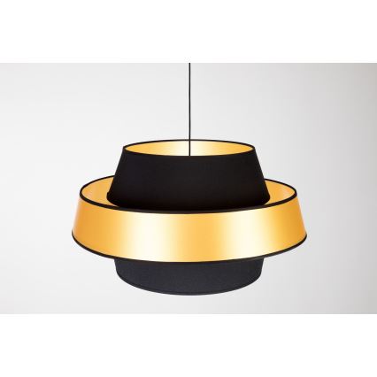 Candeeiro de teto suspenso PRETO GOLD 1xE27/60W/230V