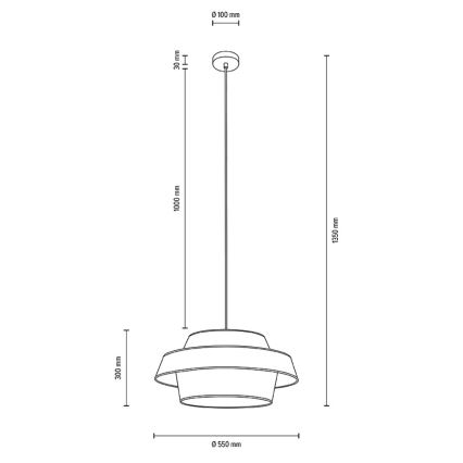 Candeeiro de teto suspenso PRETO GOLD 1xE27/60W/230V