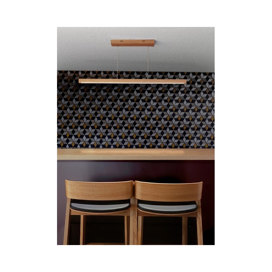 Candeeiro suspenso LED com regulação SMAL LED/12W/230V carvalho