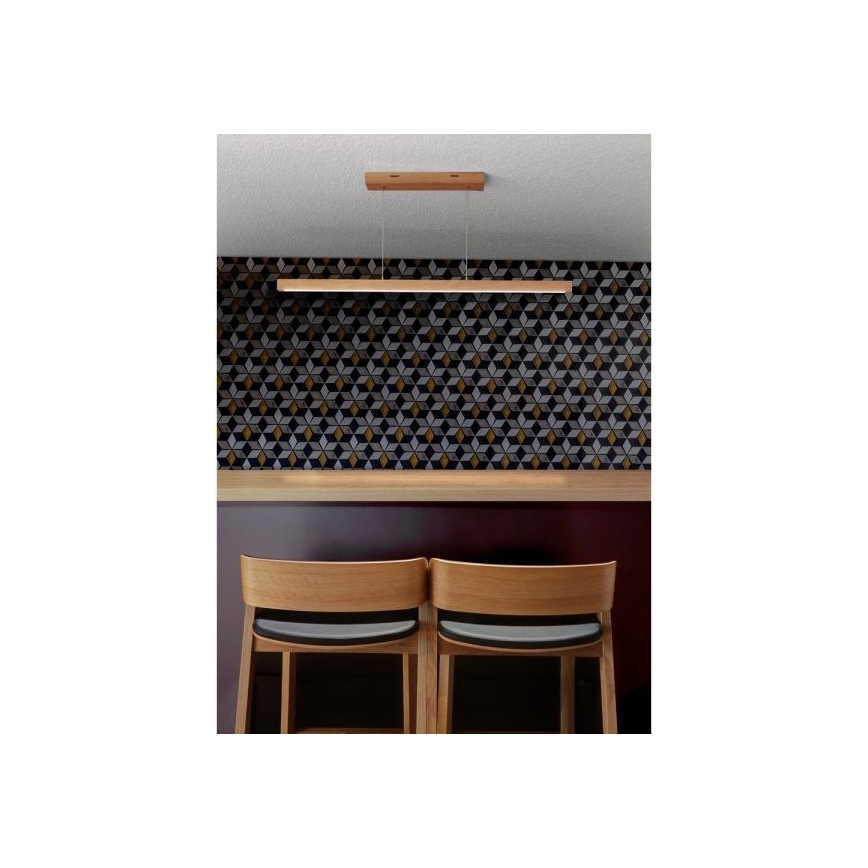 Candelabro suspenso LED com regulação SMAL LED/18W/230V carvalho - certificado por FSC
