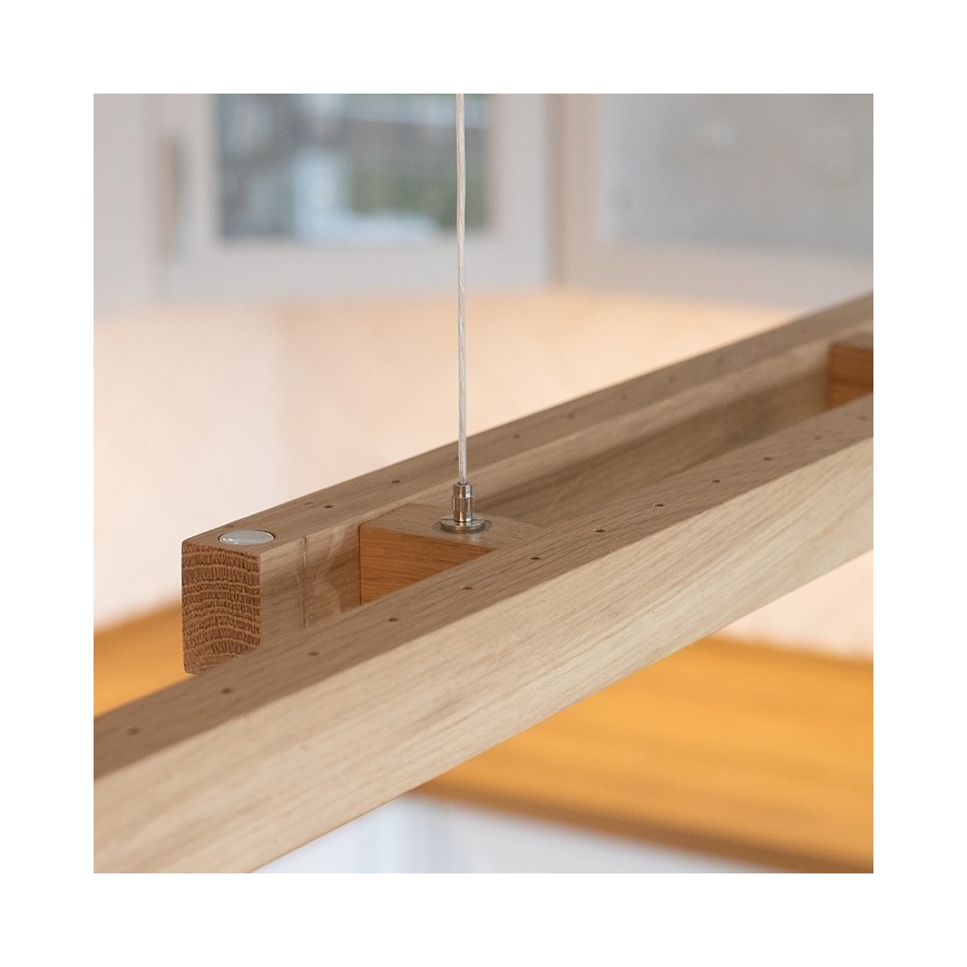 Candelabro suspenso LED com regulação SMAL 2xLED/22,5W/230V carvalho - certificado por FSC
