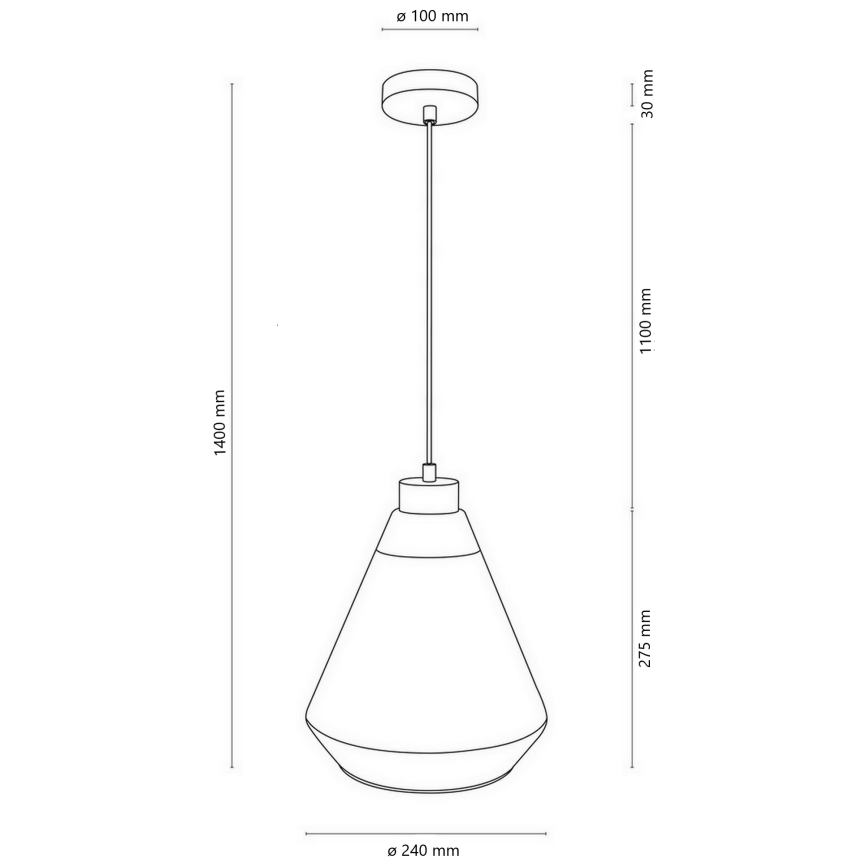 Candelabro suspenso 1xE27/60W/230V - certificado por FSC