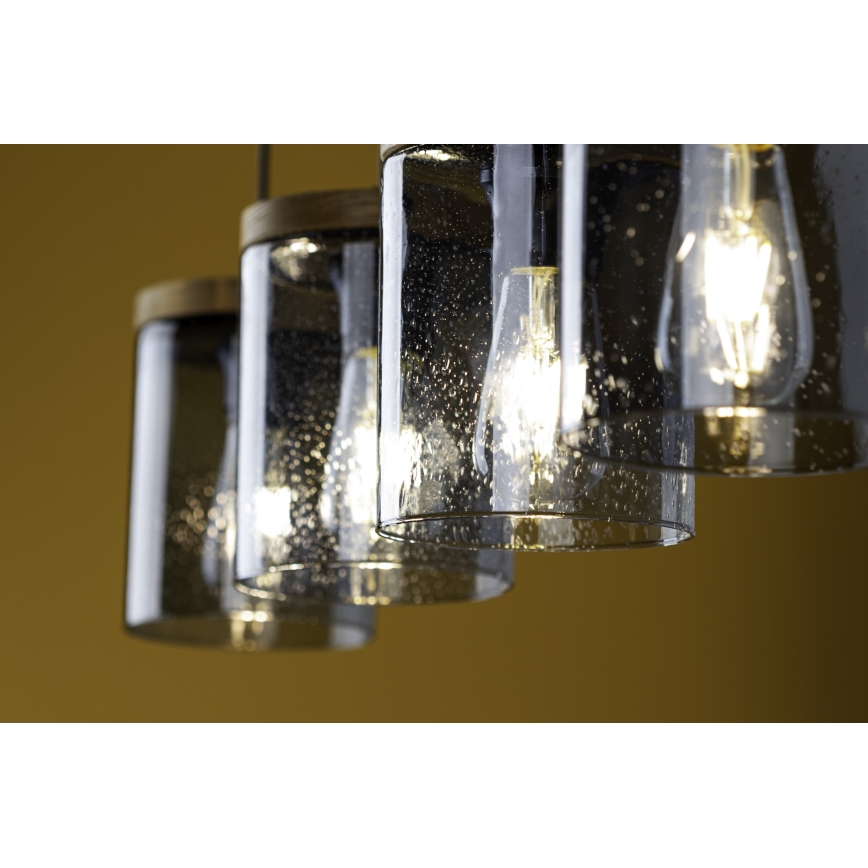 Candelabro suspenso MONSUN 1xE27/60W/230V pinho - certificado por FSC