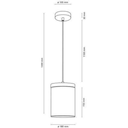 Candelabro suspenso MONSUN 1xE27/60W/230V pinho - certificado por FSC