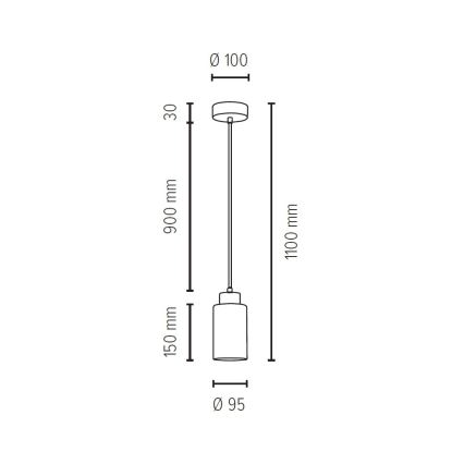 Candelabro suspenso BOSCO 1xE27/60W/230V bétula - certificado por FSC
