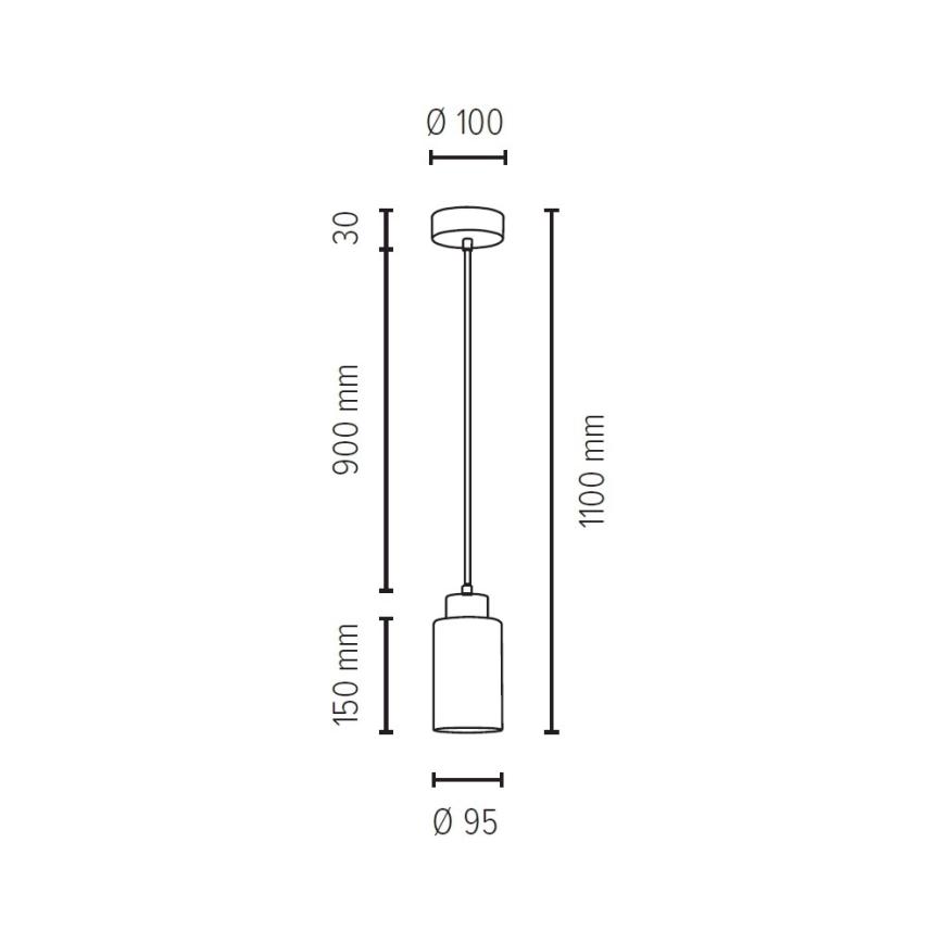 Candelabro suspenso BOSCO 1xE27/60W/230V bétula - certificado por FSC