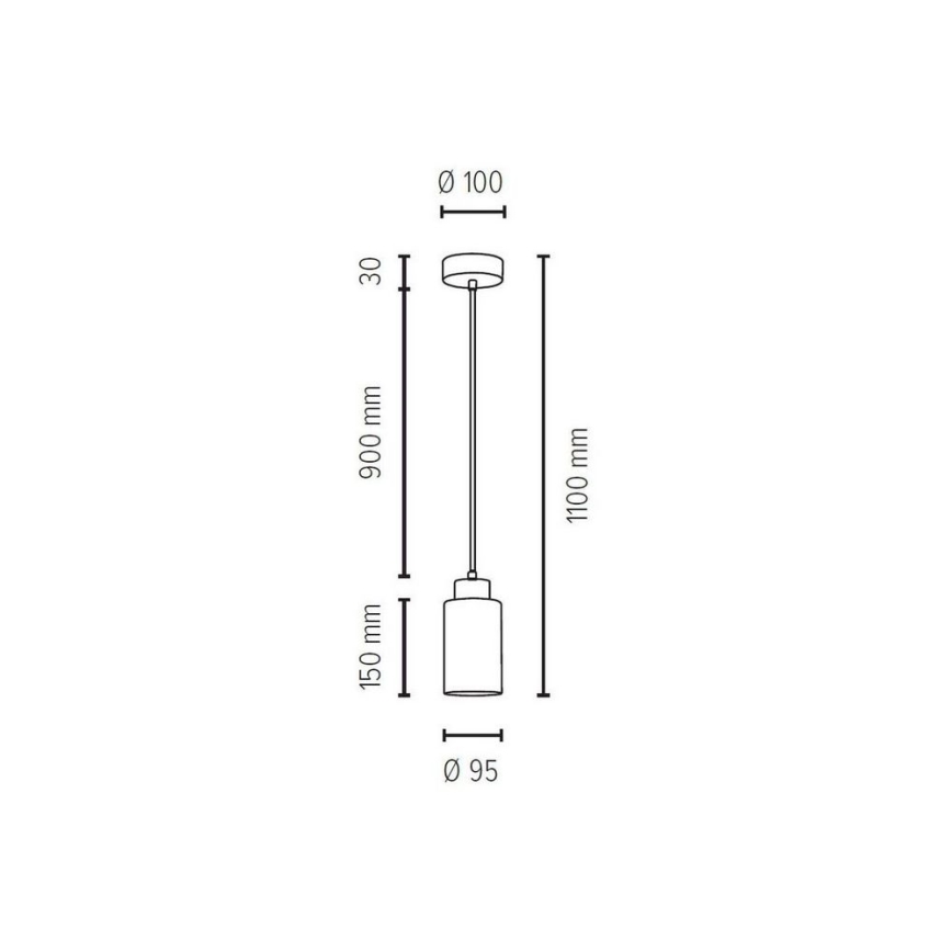 Candelabro suspenso BOSCO 1xE27/60W/230V - certificado por FSC