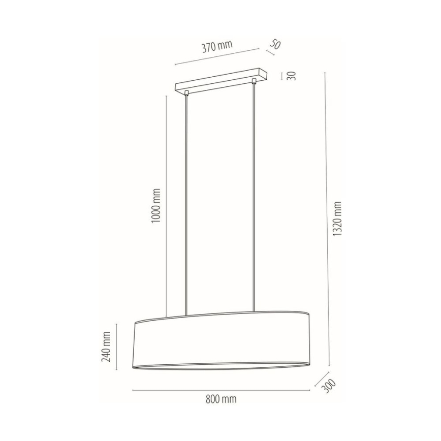 Candelabro suspenso DOVE 2xE27/40W/230V carvalho - certificado por FSC
